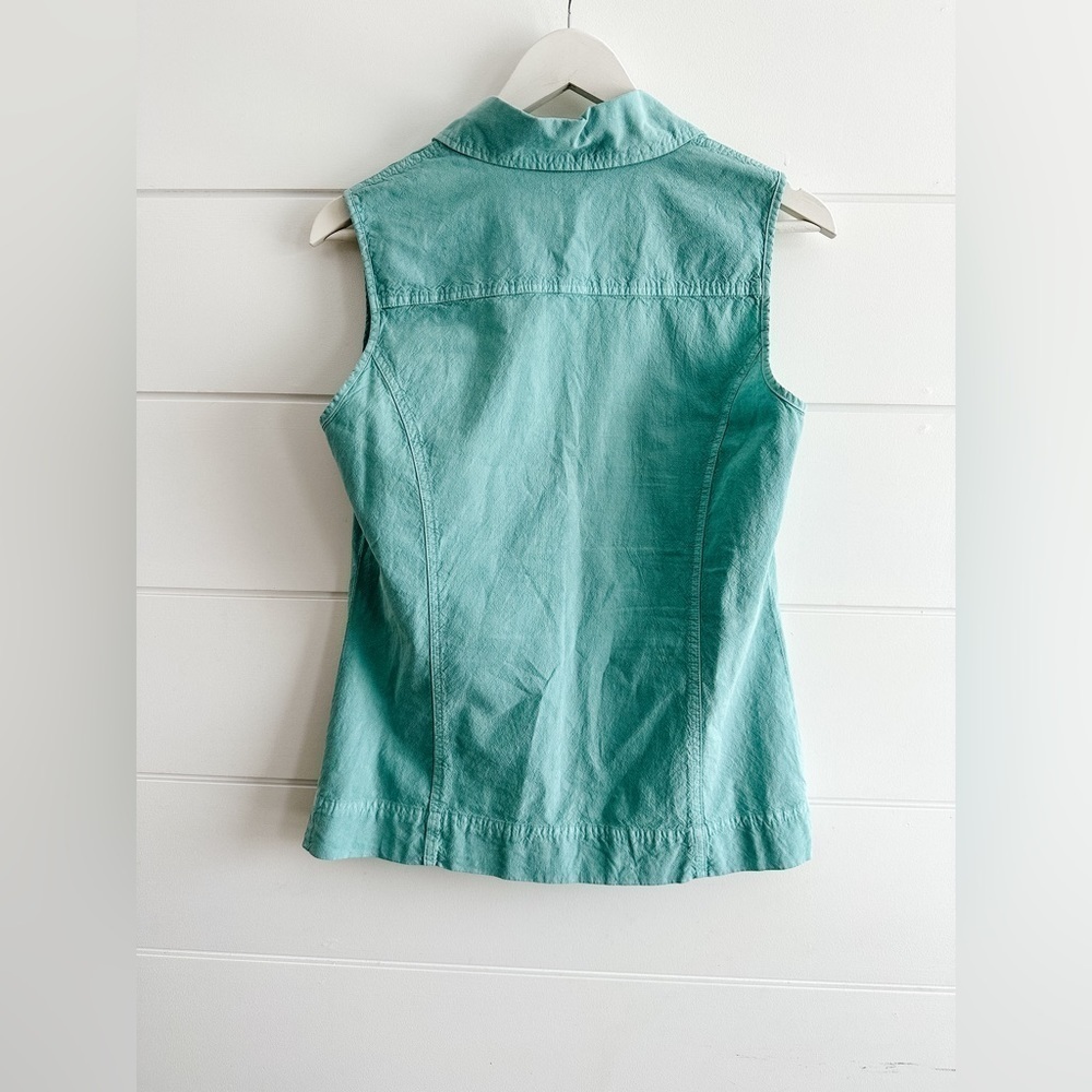 Denver Hayes Sleeveless Button Down Top - Small - Picture 3 of 5